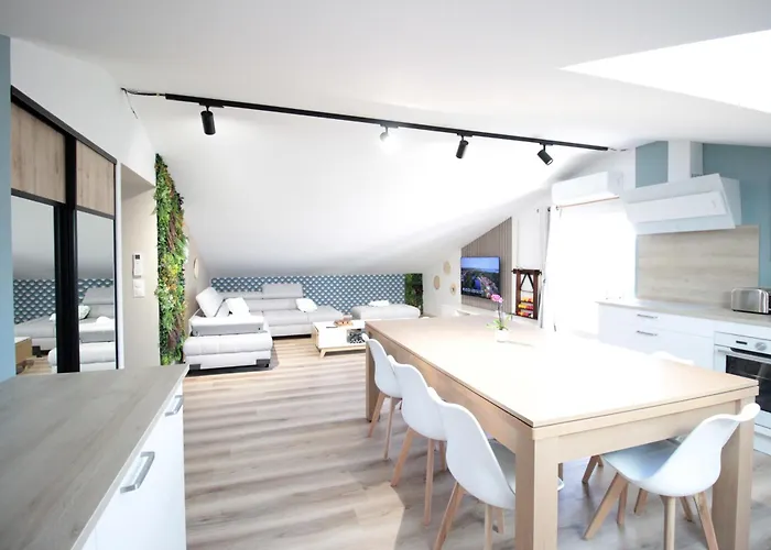 Apartment Centre - Full Climatisation - 3 - 7 Couchages - 10 Personnes - Parking Proche - Terrain 800m2 - Balneotherapie - Air De Jeux Exterieurs - Confort - Gere Par Prestazen'services